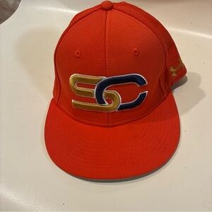 Under Armour Gray and Red Cap